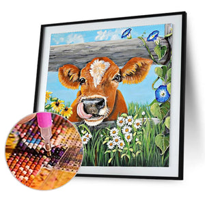 Cows 30*30CM (canvans) Full Round Drill Diamond Painting