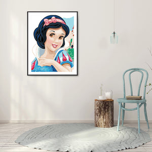 Snow White 30*40CM (canvans) Full Round Drill Diamond Painting