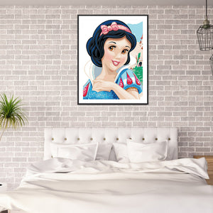 Snow White 30*40CM (canvans) Full Round Drill Diamond Painting