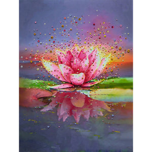 Lotus 30*40CM(canvans) Full Round Drill Diamond Painting