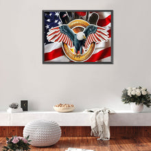 Load image into Gallery viewer, Flag Eagle 40*30CM (canvans) Full Round Drill Diamond Painting
