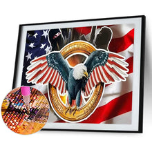 Load image into Gallery viewer, Flag Eagle 40*30CM (canvans) Full Round Drill Diamond Painting
