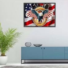 Load image into Gallery viewer, Flag Eagle 40*30CM (canvans) Full Round Drill Diamond Painting
