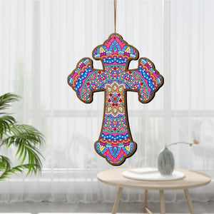 Wooden Jesus Christ Cross Pendant DIY Diamond Painting Pray Decor (GSP301)