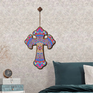 Wooden Jesus Christ Cross Pendant DIY Diamond Painting Pray Decor (GSP301)