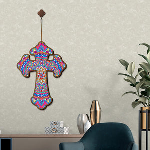 Wooden Jesus Christ Cross Pendant DIY Diamond Painting Pray Decor (GSP301)