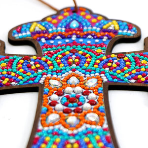 Wooden Jesus Christ Cross Pendant DIY Diamond Painting Pray Decor (GSP301)