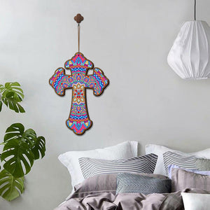 Wooden Jesus Christ Cross Pendant DIY Diamond Painting Pray Decor (GSP301)