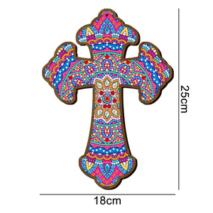 Wooden Jesus Christ Cross Pendant DIY Diamond Painting Pray Decor (GSP301)