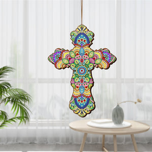 Wooden Jesus Christ Cross Pendant DIY Diamond Painting Pray Decor (GSP302)