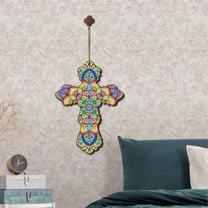 Wooden Jesus Christ Cross Pendant DIY Diamond Painting Pray Decor (GSP302)