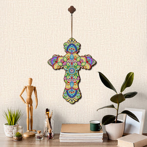 Wooden Jesus Christ Cross Pendant DIY Diamond Painting Pray Decor (GSP302)