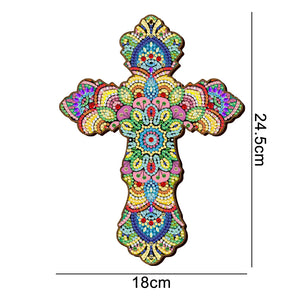 Wooden Jesus Christ Cross Pendant DIY Diamond Painting Pray Decor (GSP302)