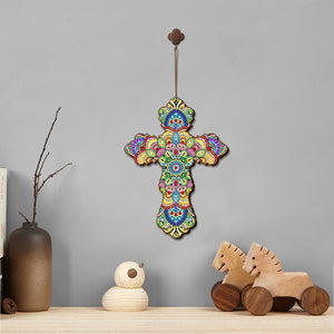 Wooden Jesus Christ Cross Pendant DIY Diamond Painting Pray Decor (GSP302)