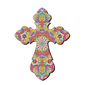 Wooden Jesus Christ Cross Pendant DIY Diamond Painting Pray Decor (GSP303)