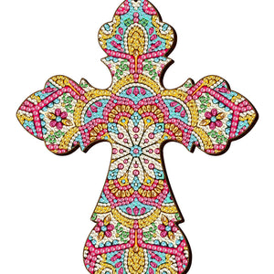 Wooden Jesus Christ Cross Pendant DIY Diamond Painting Pray Decor (GSP303)