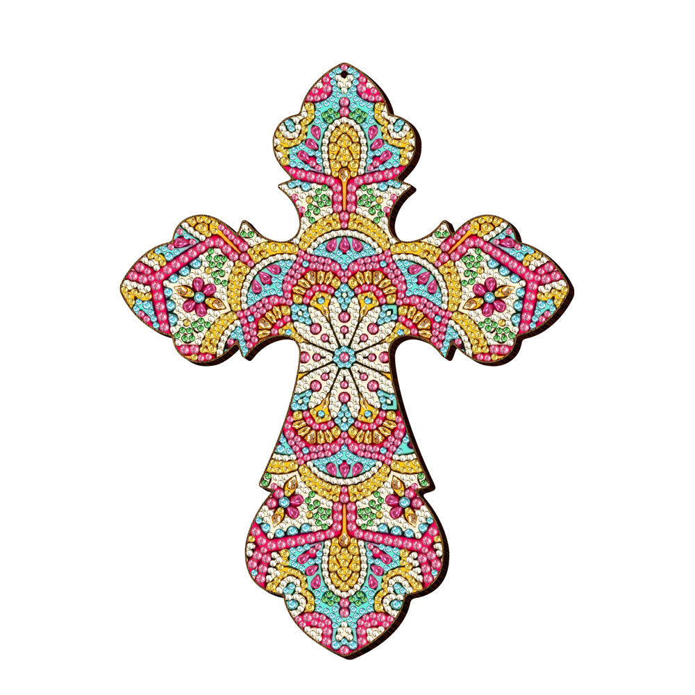 Wooden Jesus Christ Cross Pendant DIY Diamond Painting Pray Decor (GSP303)