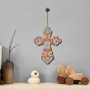 Wooden Jesus Christ Cross Pendant DIY Diamond Painting Pray Decor (GSP303)