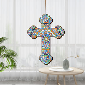 Wooden Jesus Christ Cross Pendant DIY Diamond Painting Pray Decor (GSP304)