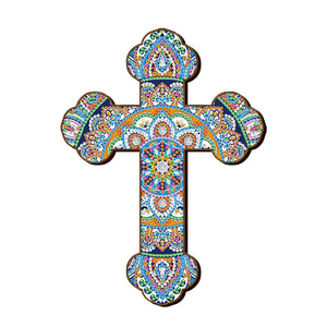 Wooden Jesus Christ Cross Pendant DIY Diamond Painting Pray Decor (GSP304)