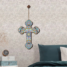 Load image into Gallery viewer, Wooden Jesus Christ Cross Pendant DIY Diamond Painting Pray Decor (GSP304)
