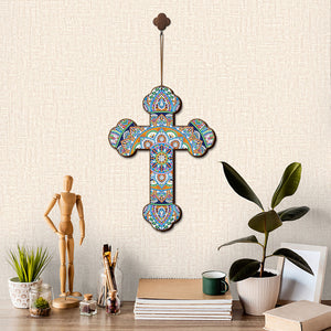 Wooden Jesus Christ Cross Pendant DIY Diamond Painting Pray Decor (GSP304)