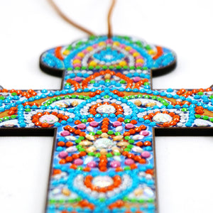 Wooden Jesus Christ Cross Pendant DIY Diamond Painting Pray Decor (GSP304)