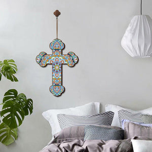 Wooden Jesus Christ Cross Pendant DIY Diamond Painting Pray Decor (GSP304)