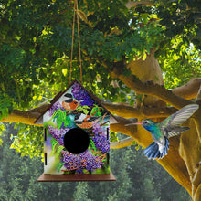 Load image into Gallery viewer, Hanging Bird House DIY Diamond Painting Wooden Bird Nest Hut Cage (NW01)
