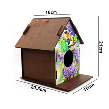 Load image into Gallery viewer, Hanging Bird House DIY Diamond Painting Wooden Bird Nest Hut Cage (NW01)
