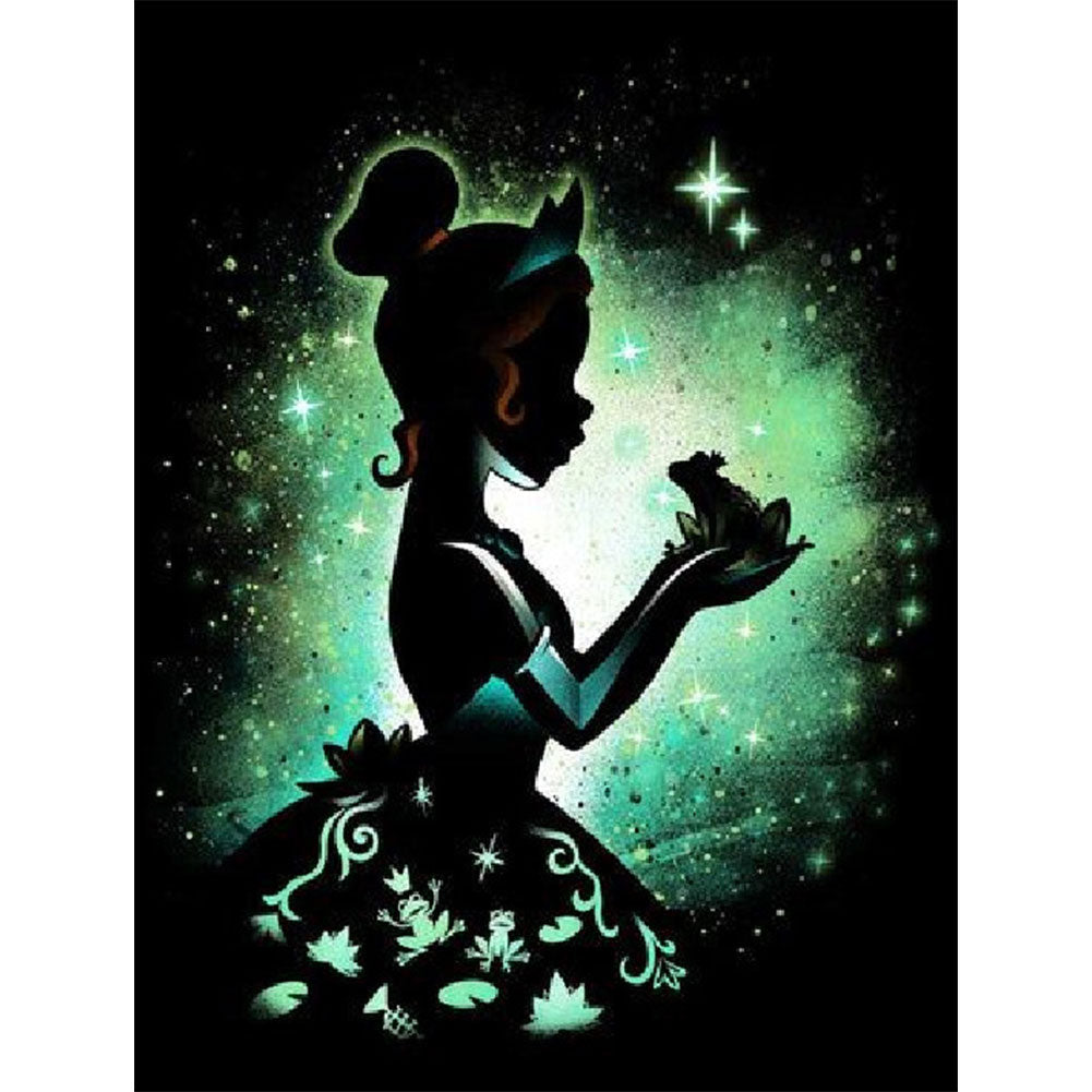 Disney Princess Silhouette 40*50CM(canvans) Full Round Drill Diamond Painting