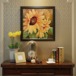 Sunflower 40*40CM (canvans) Full Round Drill Diamond Painting