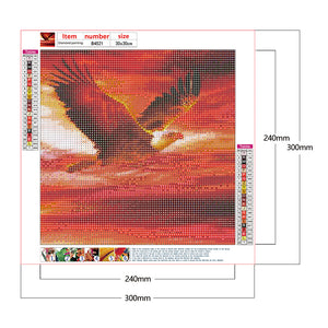 Eagle 30*30CM (canvans) Full Round Drill Diamond Painting