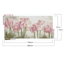 Load image into Gallery viewer, Pink Tulips 80*40CM (canvans) Full Square Drill Diamond Painting
