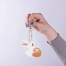 Load image into Gallery viewer, 5pcs Diamond Painting Keyring Kits DIY Rabbit Keychain Bag Pendant (YSK095)
