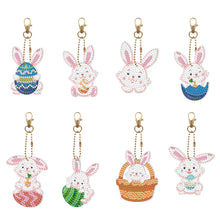 Load image into Gallery viewer, 8pcs Diamond Painting Keyring Kits DIY Rabbit Keychain Bag Pendant (YSK096)
