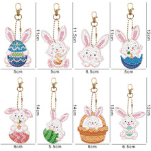 Load image into Gallery viewer, 8pcs Diamond Painting Keyring Kits DIY Rabbit Keychain Bag Pendant (YSK096)
