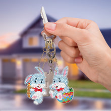 Load image into Gallery viewer, 5pcs Diamond Painting Keyring Kits DIY Rabbit Keychain Bag Pendant (YSK098)
