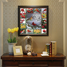 Load image into Gallery viewer, Cardinal Bird Framed View 50*50CM (canvans) Full Round Drill Diamond Painting
