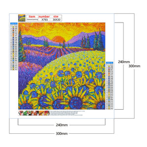 Sunflower 30*30CM (canvans) Full Round Drill Diamond Painting