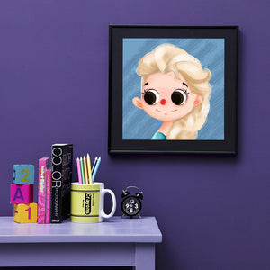 Cartoon Princess 30*30CM (canvans) Full Round Drill Diamond Painting