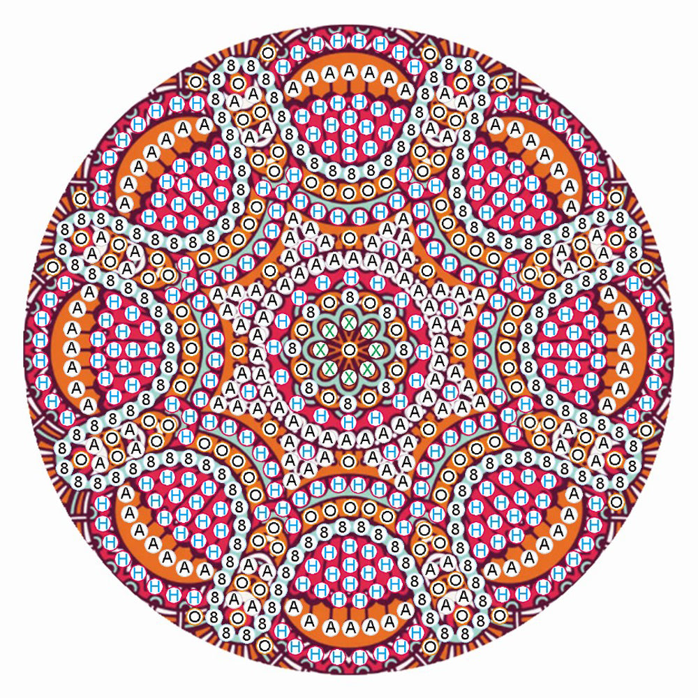 5D DIY Diamond Painting Mandala Wooden Round Coaster Cup Cushion (AA1058-1)