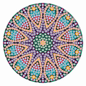 5D DIY Diamond Painting Mandala Wooden Round Coaster Cup Cushion (AA1058-3)