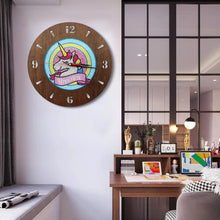 Load image into Gallery viewer, DIY Diamond Painting Unicorn Wood Clock DIY Wall Art Crafts Mosaic (ZB604)

