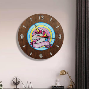 DIY Diamond Painting Unicorn Wood Clock DIY Wall Art Crafts Mosaic (ZB604)