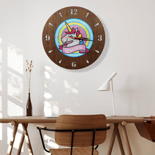 Load image into Gallery viewer, DIY Diamond Painting Unicorn Wood Clock DIY Wall Art Crafts Mosaic (ZB604)
