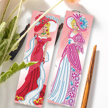 Load image into Gallery viewer, 2pcs DIY Diamond Painting Leather Bookmark Lady Mosaic Craft Art (FQY061)
