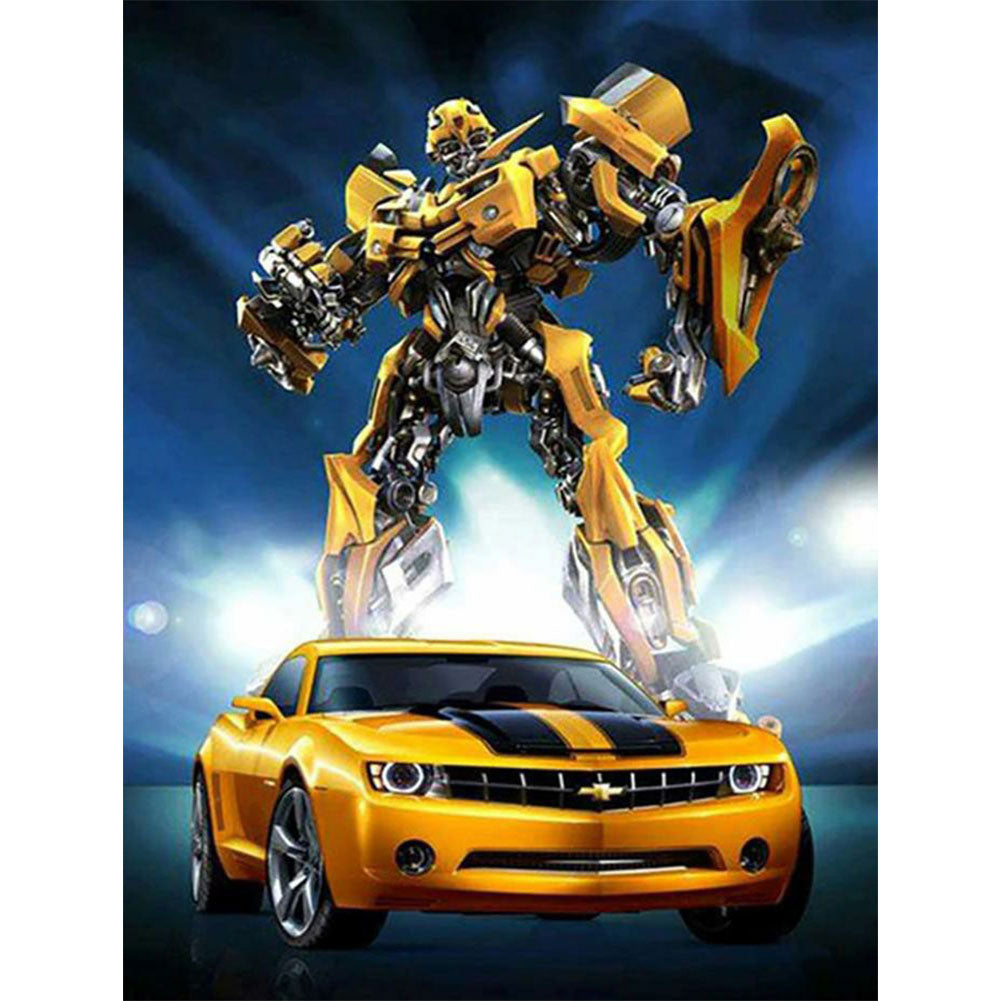 Transformers Bumblebee 40*50CM (canvans) Full Round Drill Diamond Painting