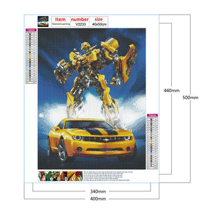 Transformers Bumblebee 40*50CM (canvans) Full Round Drill Diamond Painting