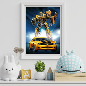 Transformers Bumblebee 40*50CM (canvans) Full Round Drill Diamond Painting